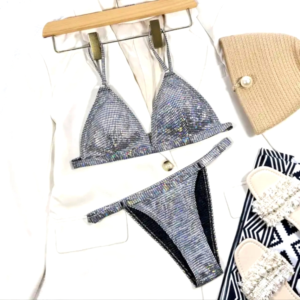 2 piece Mirror/sequin Bikini 👙 ✨️